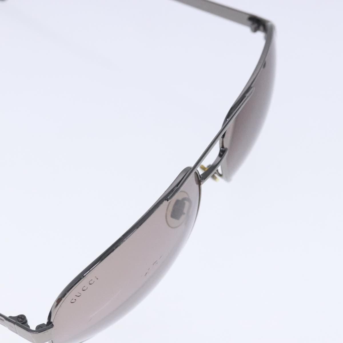 GUCCI Sunglasses metal Silver Auth am7026