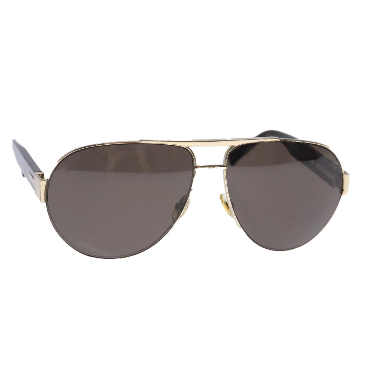 GUCCI Sunglasses metal Brown Auth am7027