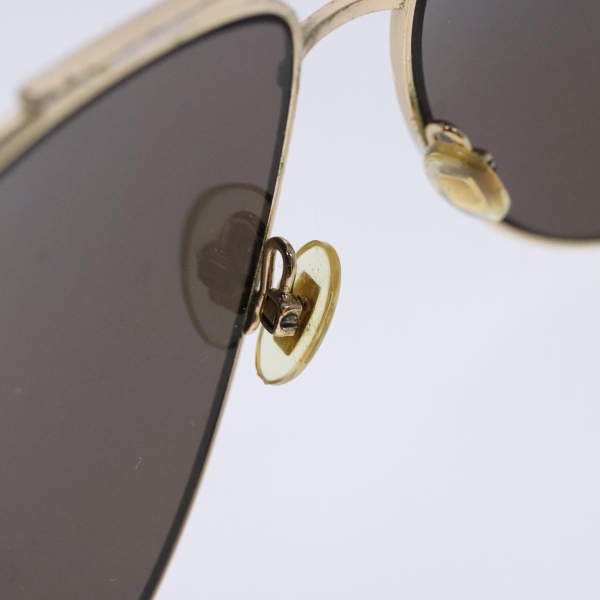 GUCCI Sunglasses metal Brown Auth am7027