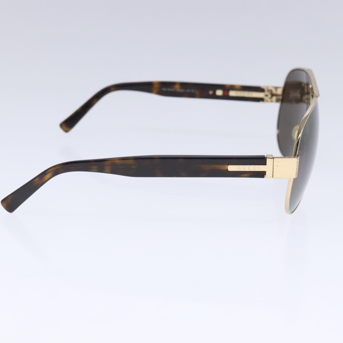 GUCCI Sunglasses metal Brown Auth am7027