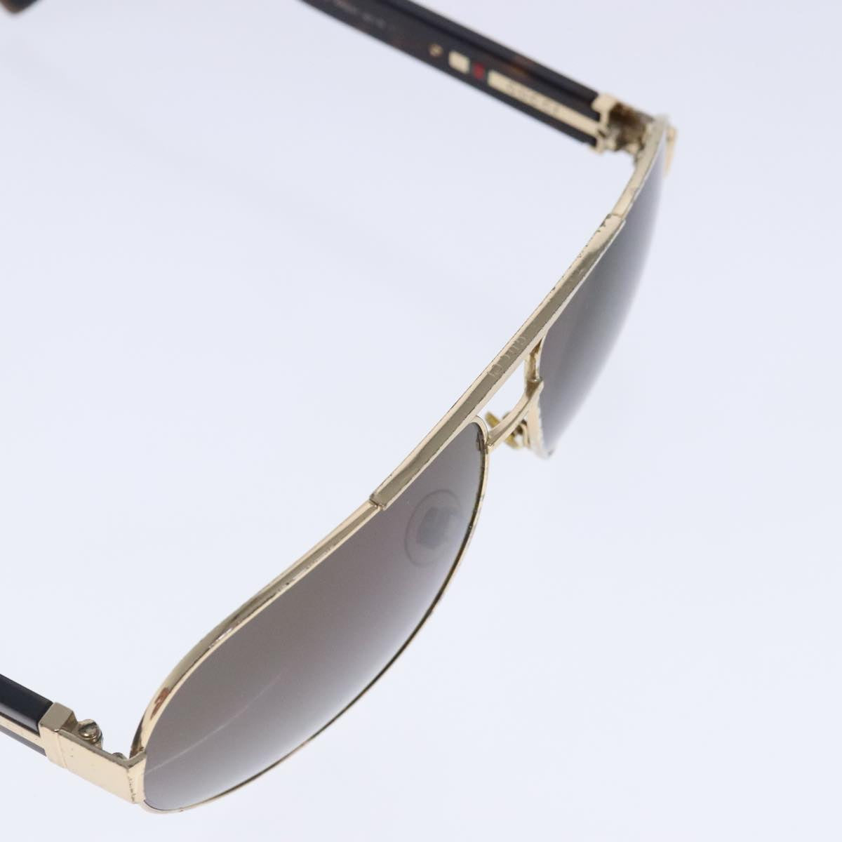 GUCCI Sunglasses metal Brown Auth am7027