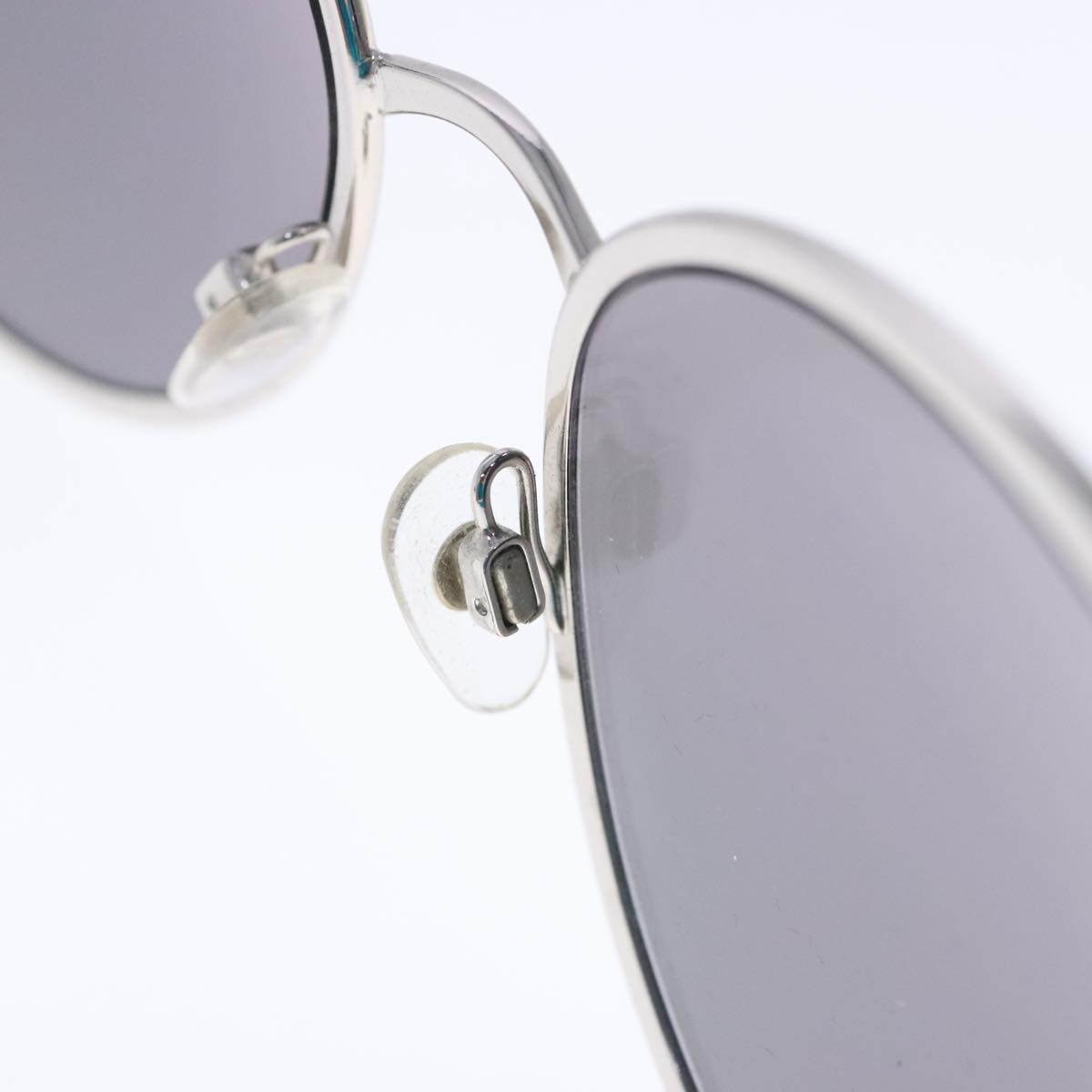 CHANEL Sunglasses metal Silver CC Auth am7050