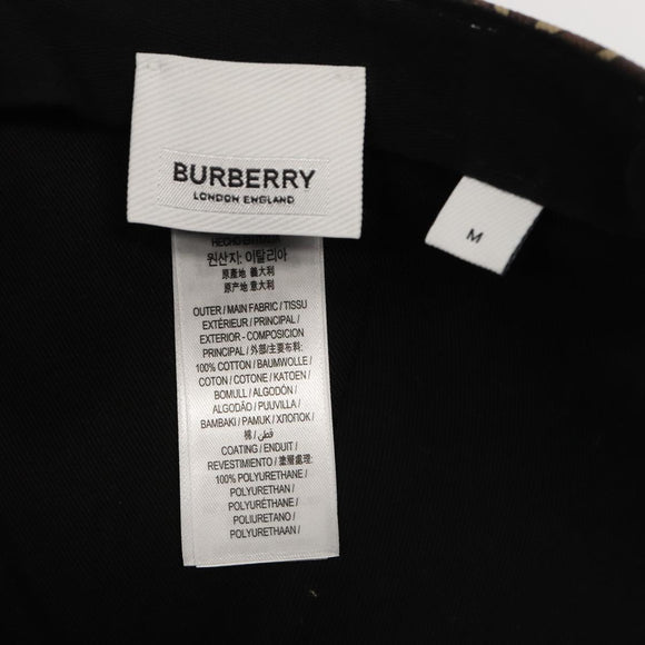 BURBERRY TB Monogram Baseball Cap PVC M Brown 8018971 Auth am7057V