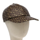 BURBERRY TB Monogram Baseball Cap PVC M Brown 8018971 Auth am7057V-1
