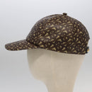 BURBERRY TB Monogram Baseball Cap PVC M Brown 8018971 Auth am7057V-4