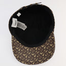 BURBERRY TB Monogram Baseball Cap PVC M Brown 8018971 Auth am7057V-8