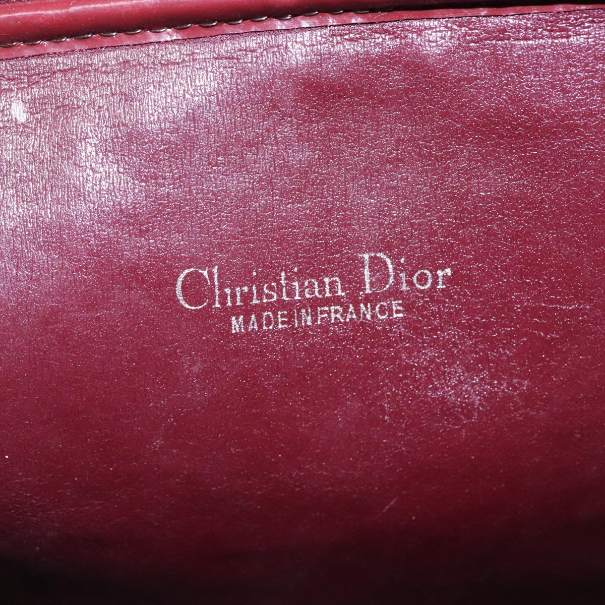 Christian Dior Trotter Canvas Shoulder Bag Red Gold Auth am7063