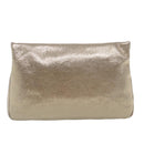 Jimmy Choo Star Studs Clutch Bag Leather Gold Tone Auth am7064-2