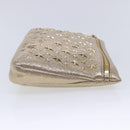 Jimmy Choo Star Studs Clutch Bag Leather Gold Tone Auth am7064-4