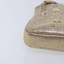 Jimmy Choo Star Studs Clutch Bag Leather Gold Tone Auth am7064-7