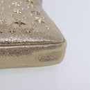 Jimmy Choo Star Studs Clutch Bag Leather Gold Tone Auth am7064-14