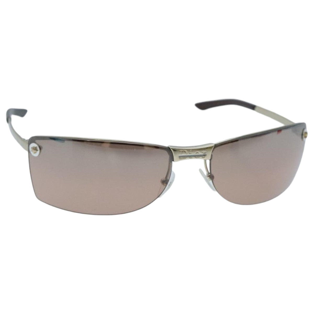 Christian Dior Sunglasses metal Brown Auth am7095