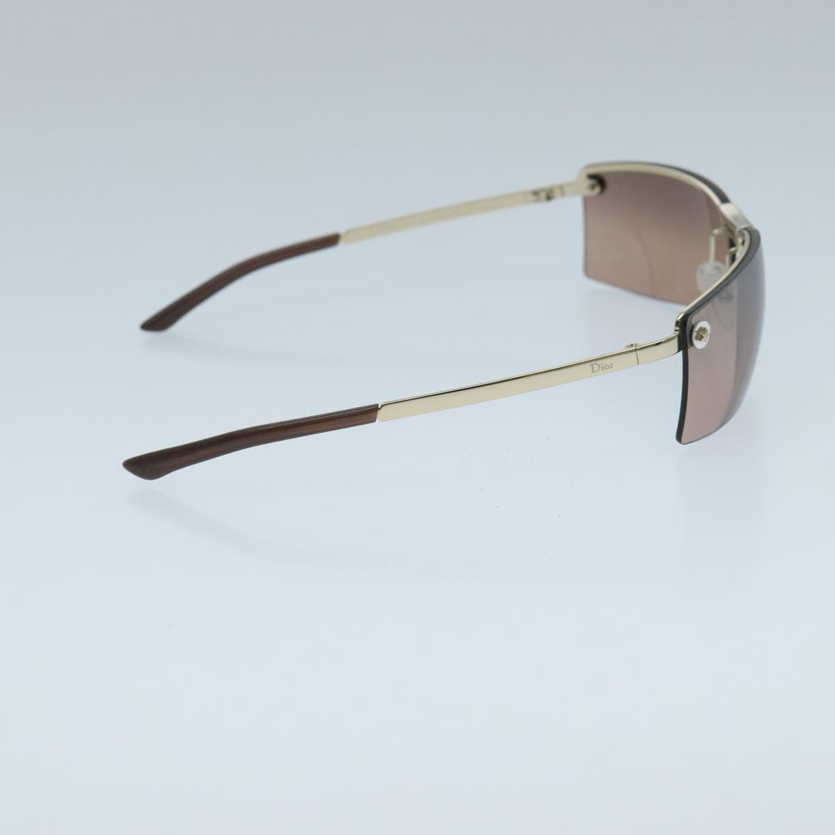 Christian Dior Sunglasses metal Brown Auth am7095