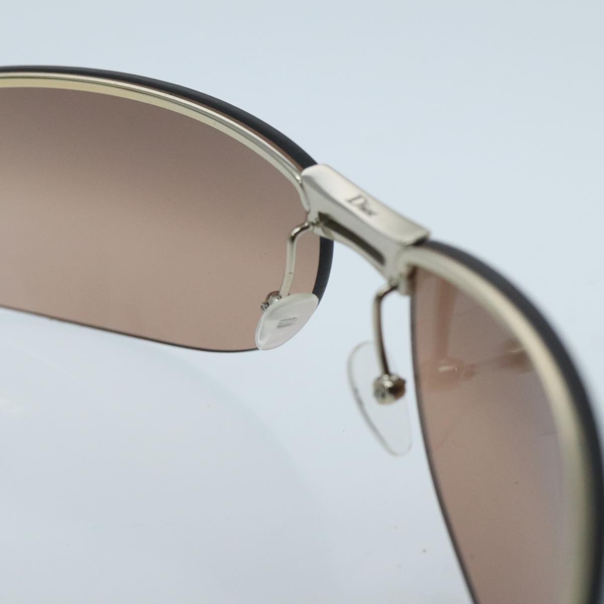 Christian Dior Sunglasses metal Brown Auth am7095