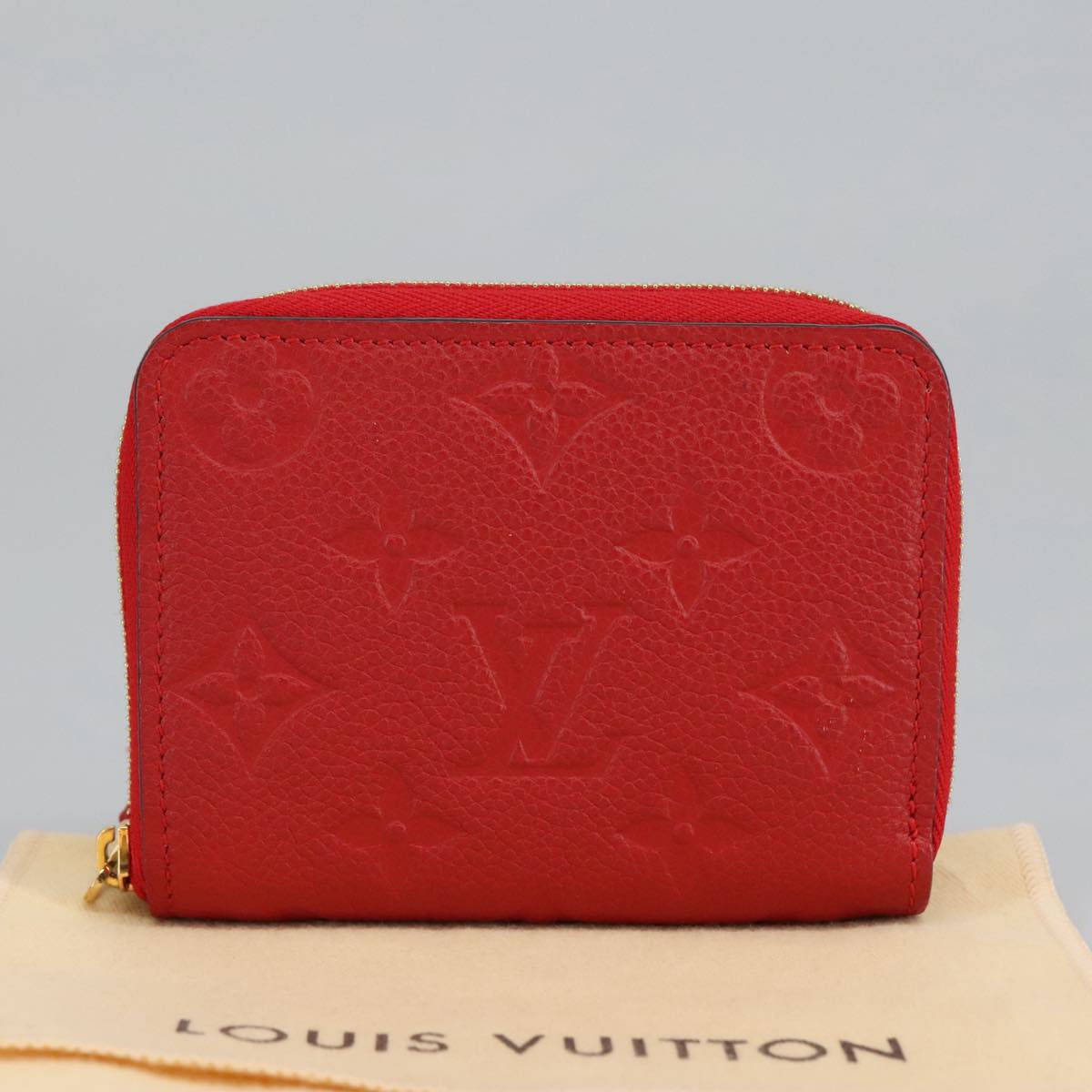 LOUIS VUITTON Monogram Empreinte Zippy Coin Purse Orian M60552 LV Auth am7102A