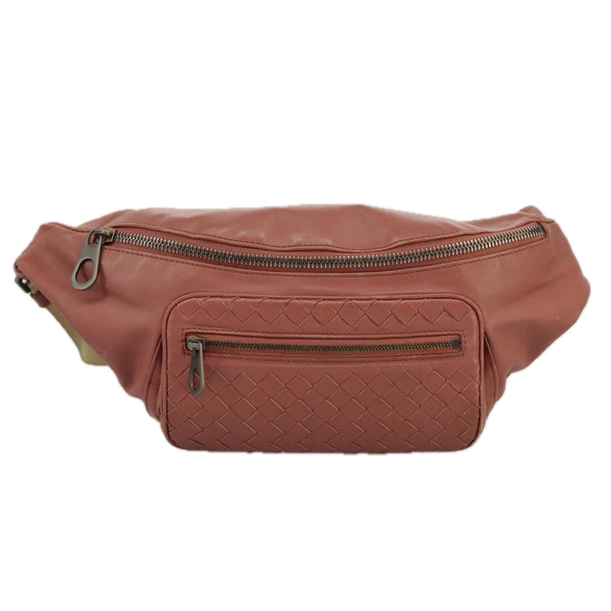 BOTTEGA VENETA Waist bag Leather Pink Auth am7105