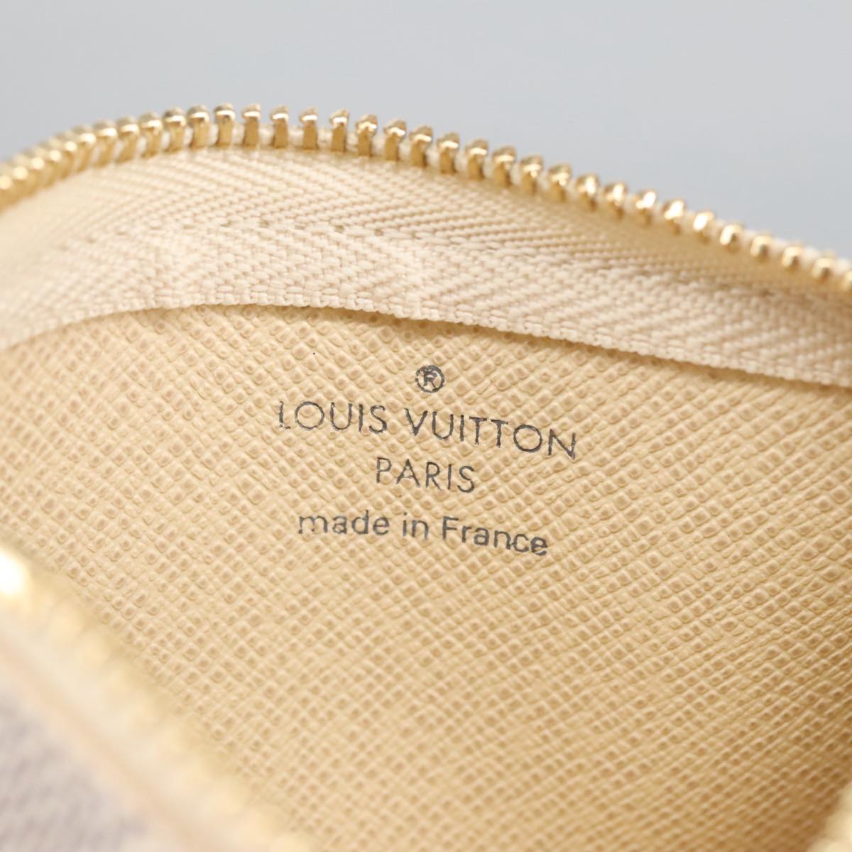 LOUIS VUITTON Damier Azur Pochette Cles Coin Purse N62659 LV Auth am7111