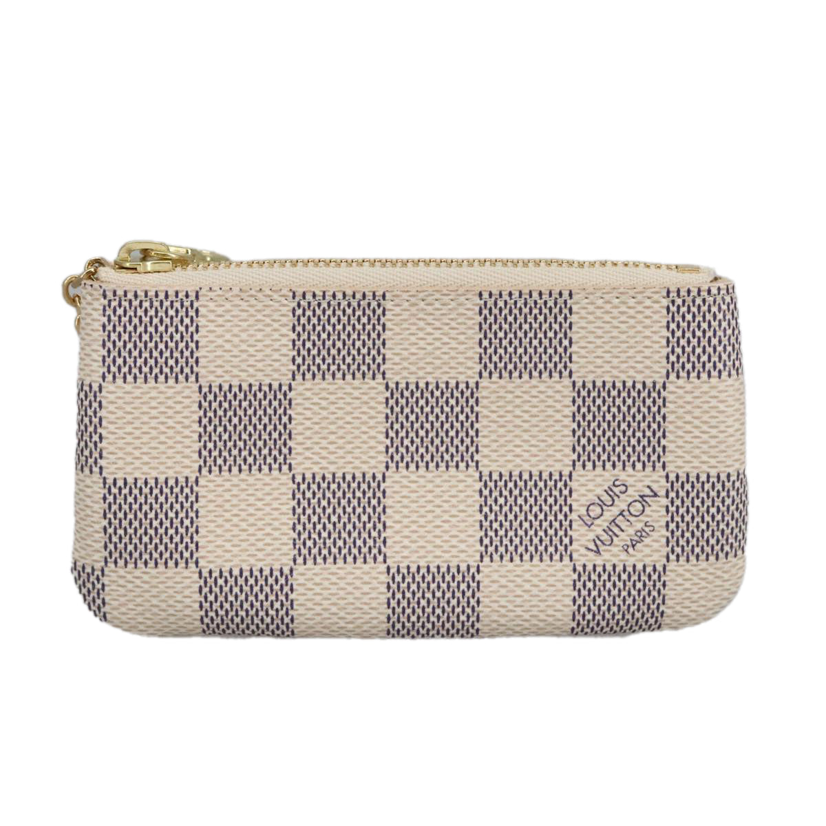 LOUIS VUITTON Damier Azur Pochette Cles Coin Purse N62659 LV Auth am7111