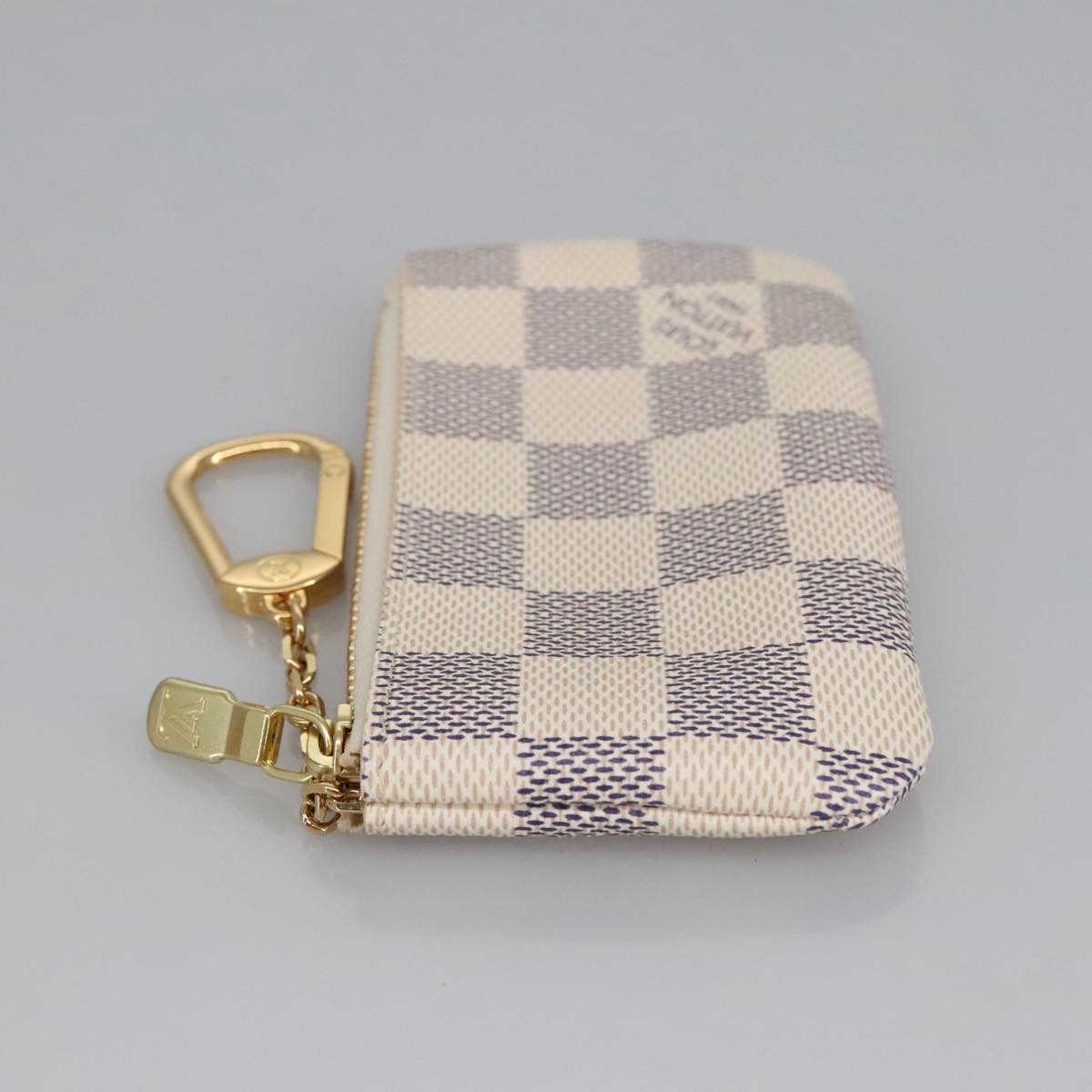 LOUIS VUITTON Damier Azur Pochette Cles Coin Purse N62659 LV Auth am7111