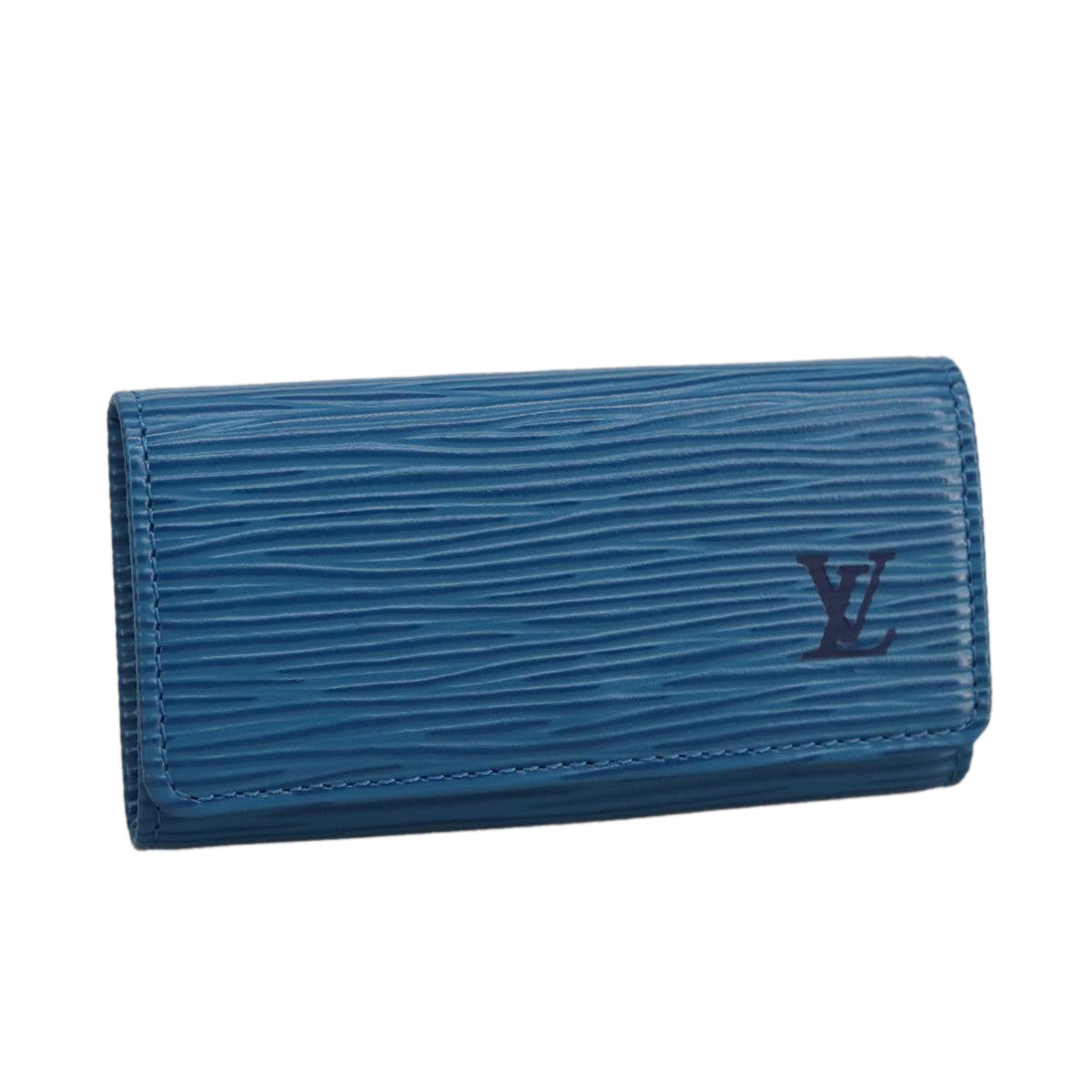 LOUIS VUITTON Epi Multicles 4 Key Case Blue Myrtille M6382G LV Auth am7113