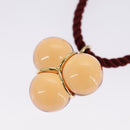 Baccarat Necklace Crystal glass Orange Auth am7122-5