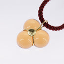 Baccarat Necklace Crystal glass Orange Auth am7122-6