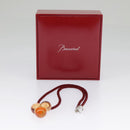 Baccarat Necklace Crystal glass Orange Auth am7122-8