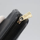 CHANEL COCO Mark Pouch Caviar Skin Black Gold CC Auth am7126-8