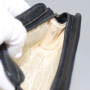 CHANEL COCO Mark Pouch Caviar Skin Black Gold CC Auth am7126-11