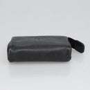 CHANEL COCO Mark Pouch Caviar Skin Black Gold CC Auth am7126-6