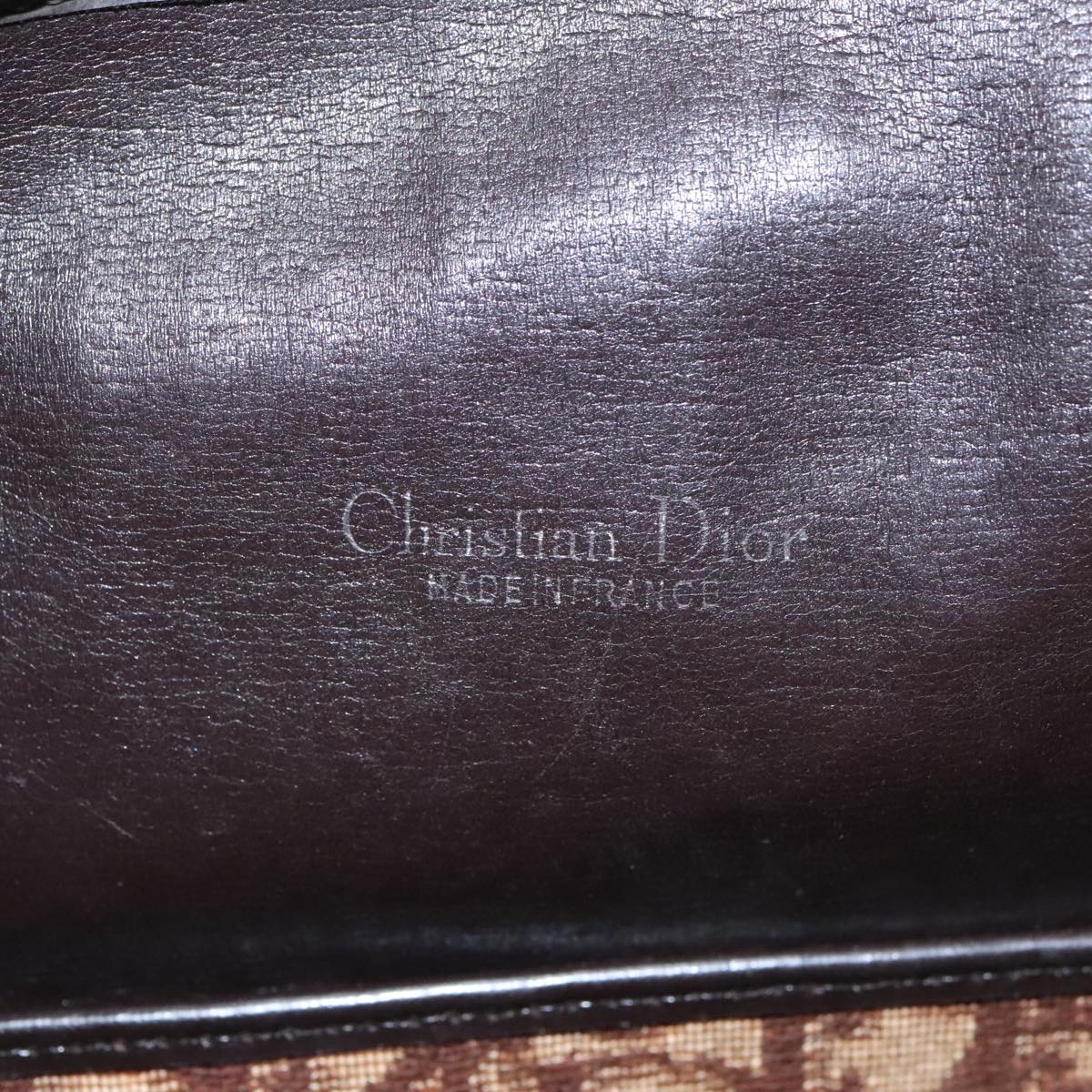 Christian Dior Trotter Canvas Hand Bag Brown Auth am7133