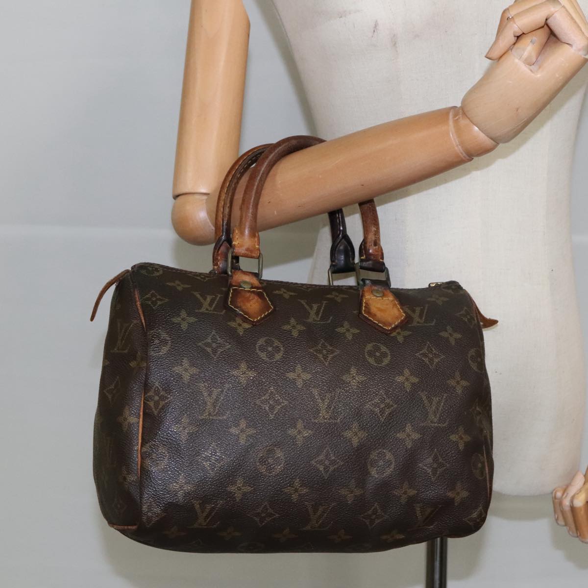 LOUIS VUITTON Monogram Speedy 25 Hand Bag M41528 LV Auth am7134