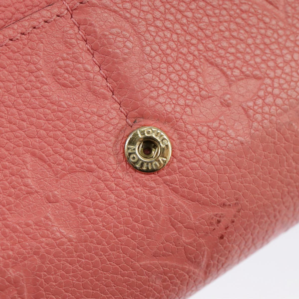 LOUIS VUITTON Empreinte Portefeiulle Sarah Long Wallet Pink M61801 Auth am7135