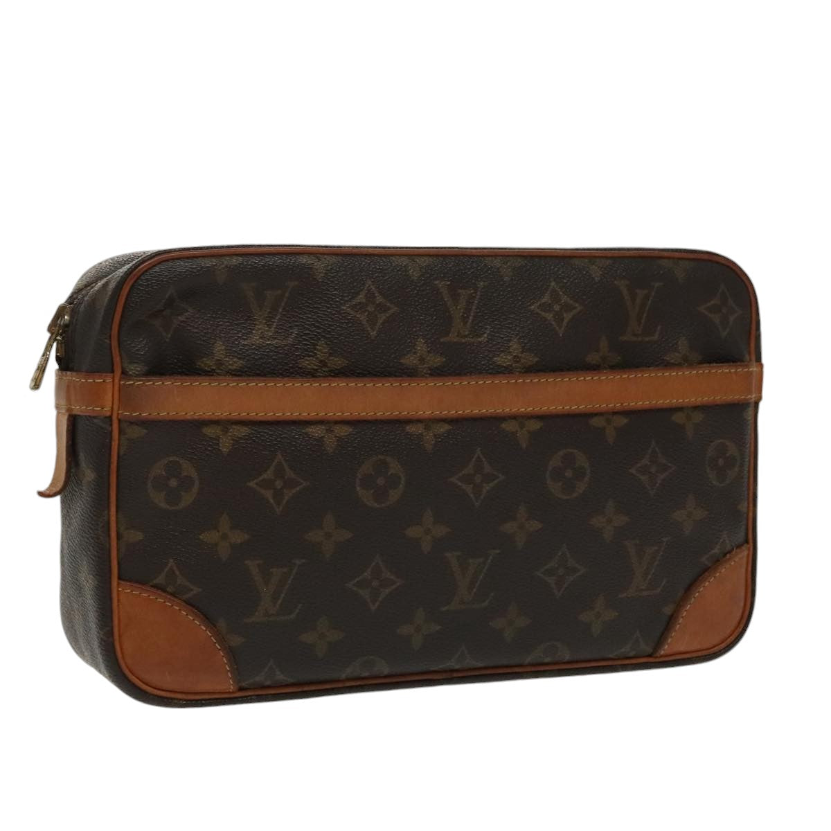 LOUIS VUITTON Monogram Compiegne 28 Clutch Bag M51845 LV Auth am7139