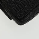 Miu Miu Matelasse Bijoux Shoulder Bag Leather Black Auth am7147SAV-16