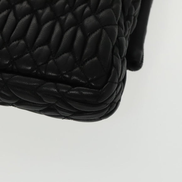 Miu Miu Matelasse Bijoux Shoulder Bag Leather Black Auth am7147AV