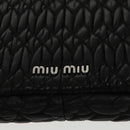 Miu Miu Matelasse Bijoux Shoulder Bag Leather Black Auth am7147SAV-18