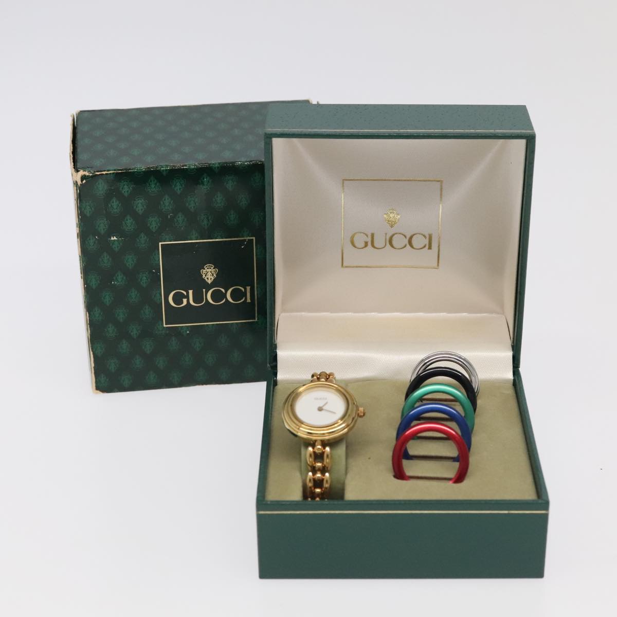 GUCCI Watches metal Red Green gold Auth am7151