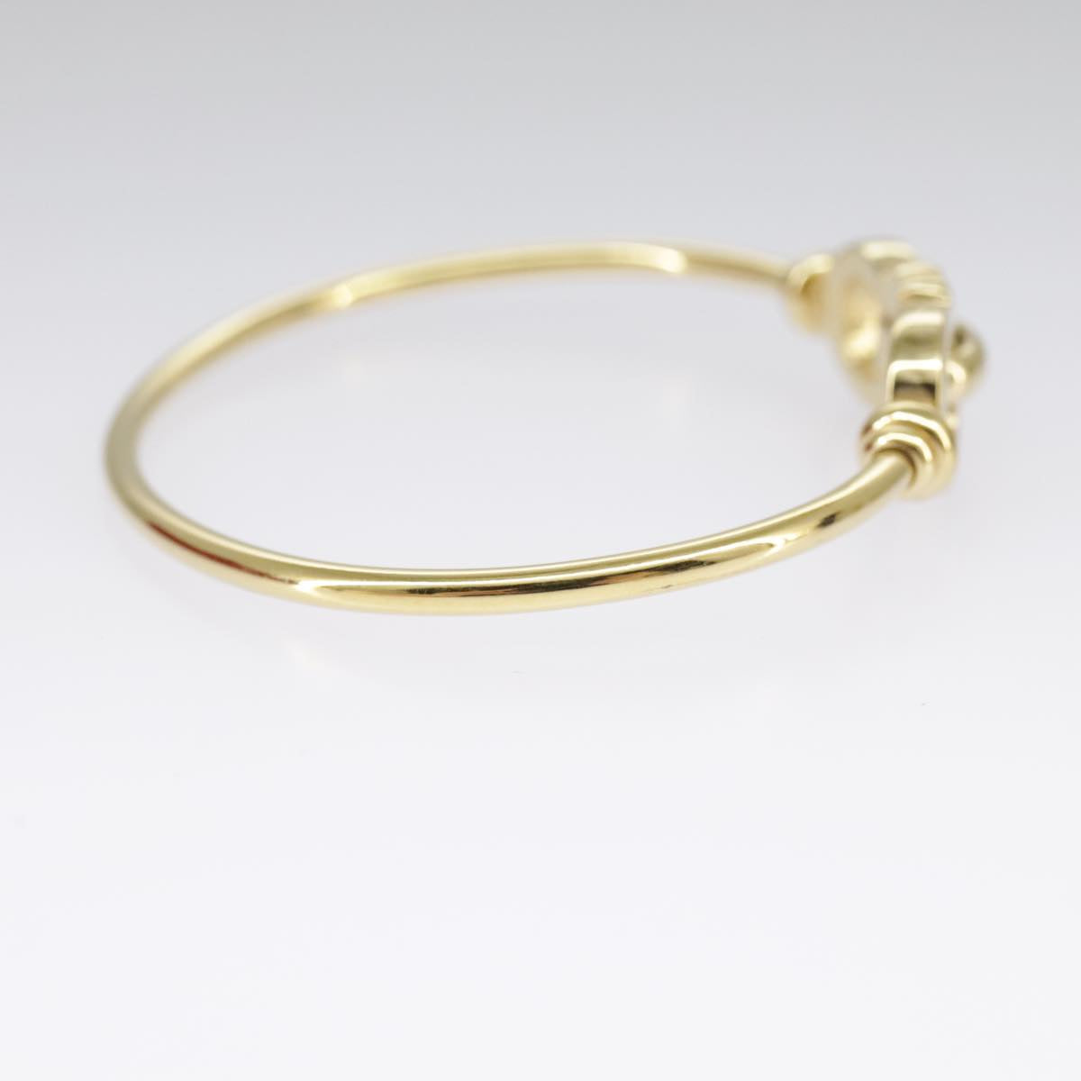 Salvatore Ferragamo Gancini Bangle metal Gold Auth am7166