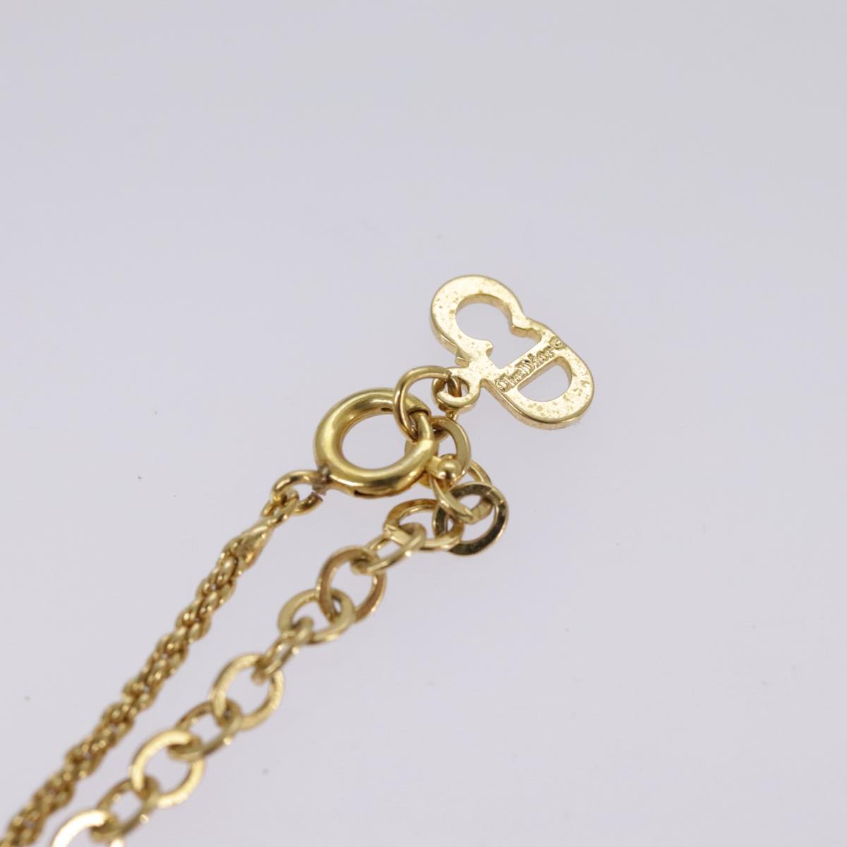 Christian Dior Necklace metal Gold Auth am7167