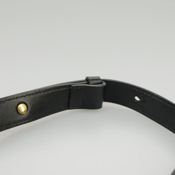 Chloe Mini Hand Bag Leather 2way Black Gold Auth am7172V