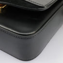 Chloe Mini Hand Bag Leather 2way Black Gold Auth am7172V-18