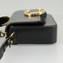 Chloe Mini Hand Bag Leather 2way Black Gold Auth am7172V-3