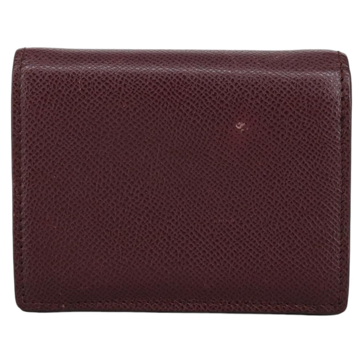 Salvatore Ferragamo Gancini Wallet Leather Bordeaux Gold Auth am7182