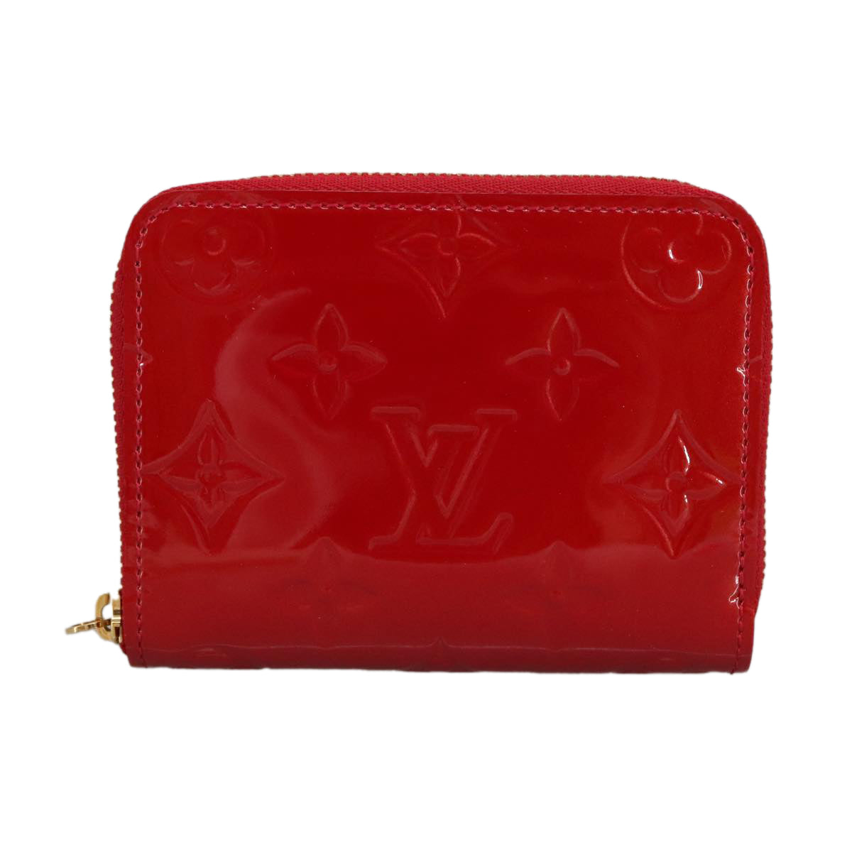 LOUIS VUITTON Vernis Zippy Coin Purse Wallet Pomme D'amour M93608 Auth am7186