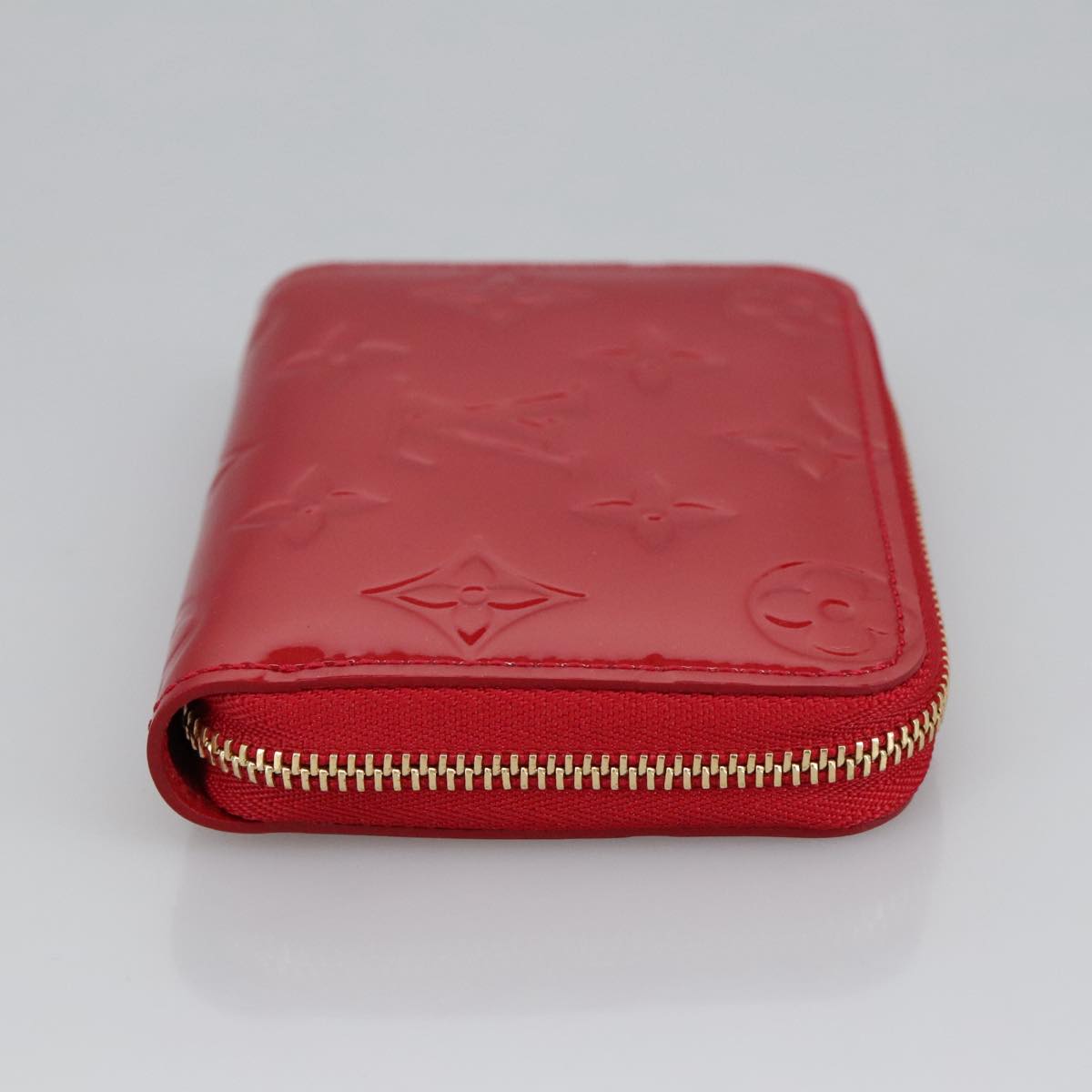 LOUIS VUITTON Vernis Zippy Coin Purse Wallet Pomme D'amour M93608 Auth am7186