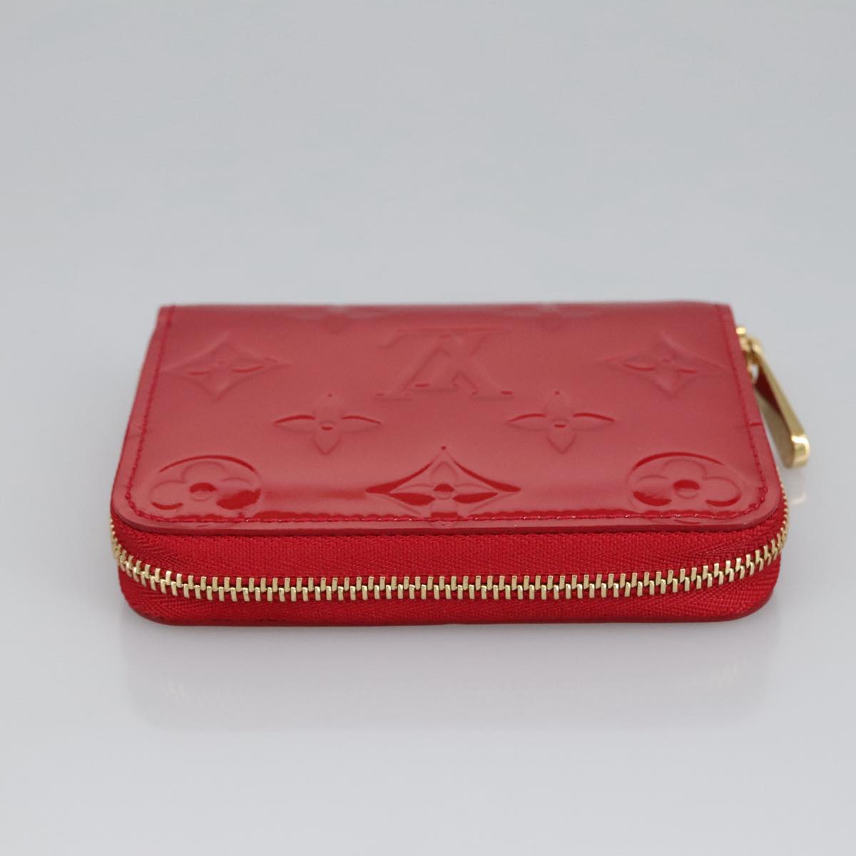 LOUIS VUITTON Vernis Zippy Coin Purse Wallet Pomme D'amour M93608 Auth am7186