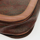 ETRO Paisley Hand Bag PVC Leather Brown Auth am7198-11