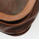 ETRO Paisley Hand Bag PVC Leather Brown Auth am7198-12