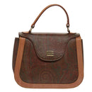 ETRO Paisley Hand Bag PVC Leather Brown Auth am7198-2